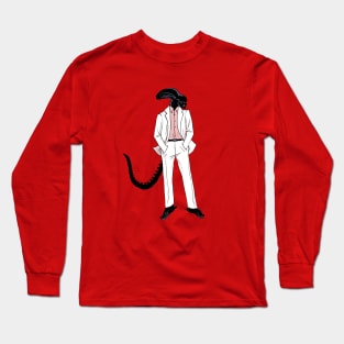 Alien in a suit Long Sleeve T-Shirt